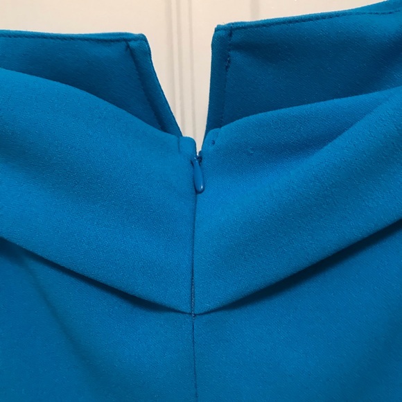 Love X Design Aqua Blue Off the Shoulder Dress Enclosed Zipper Back. New/ Large - Picture 7 of 7